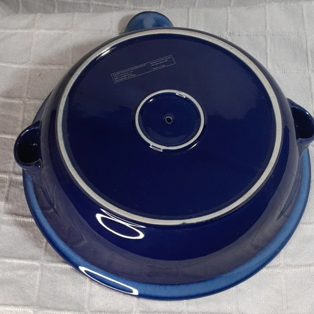Vintage Upright Chicken Cooker-Indigo Blue